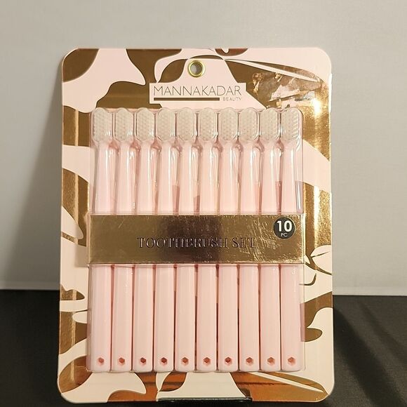 BRAND NEW MANNAKADAR  PINK TOO TOOTHBRUSH BRUSH SETS - Picture 3 of 9
